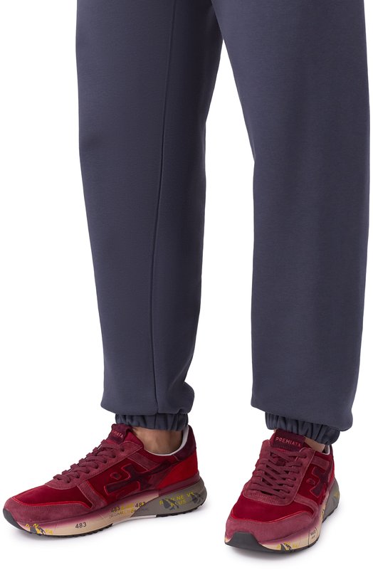 Замшевые кроссовки Mick Premiata MICK/VAR 7862 Бордовый  MICK/VAR 7862 Фото 3