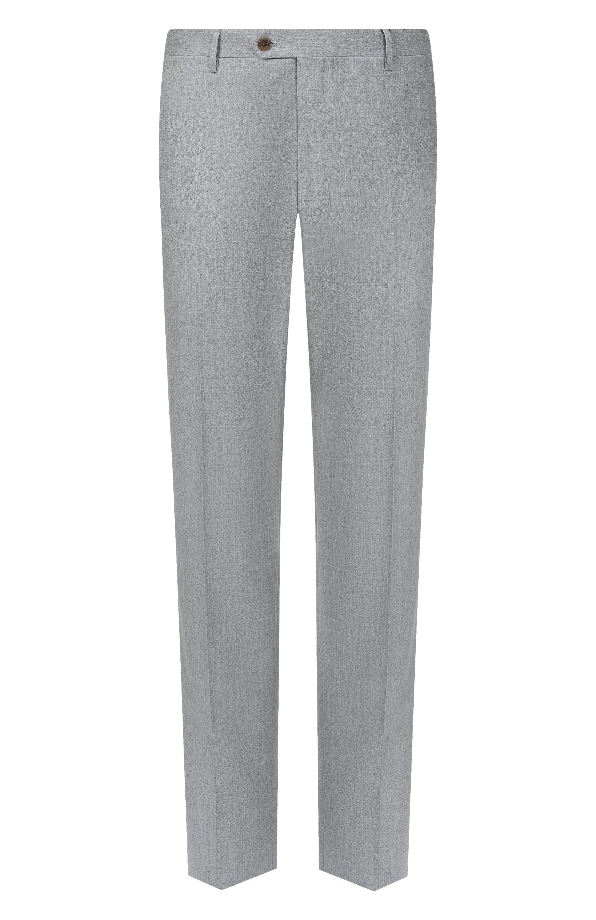 Шерстяные брюки CORNELIANI светло-серого цвета по цене 56450 руб., арт. 285B01/2A18111, фото 1 Шерстяные брюки CORNELIANI, арт. 285B01/2A18111, фото 1