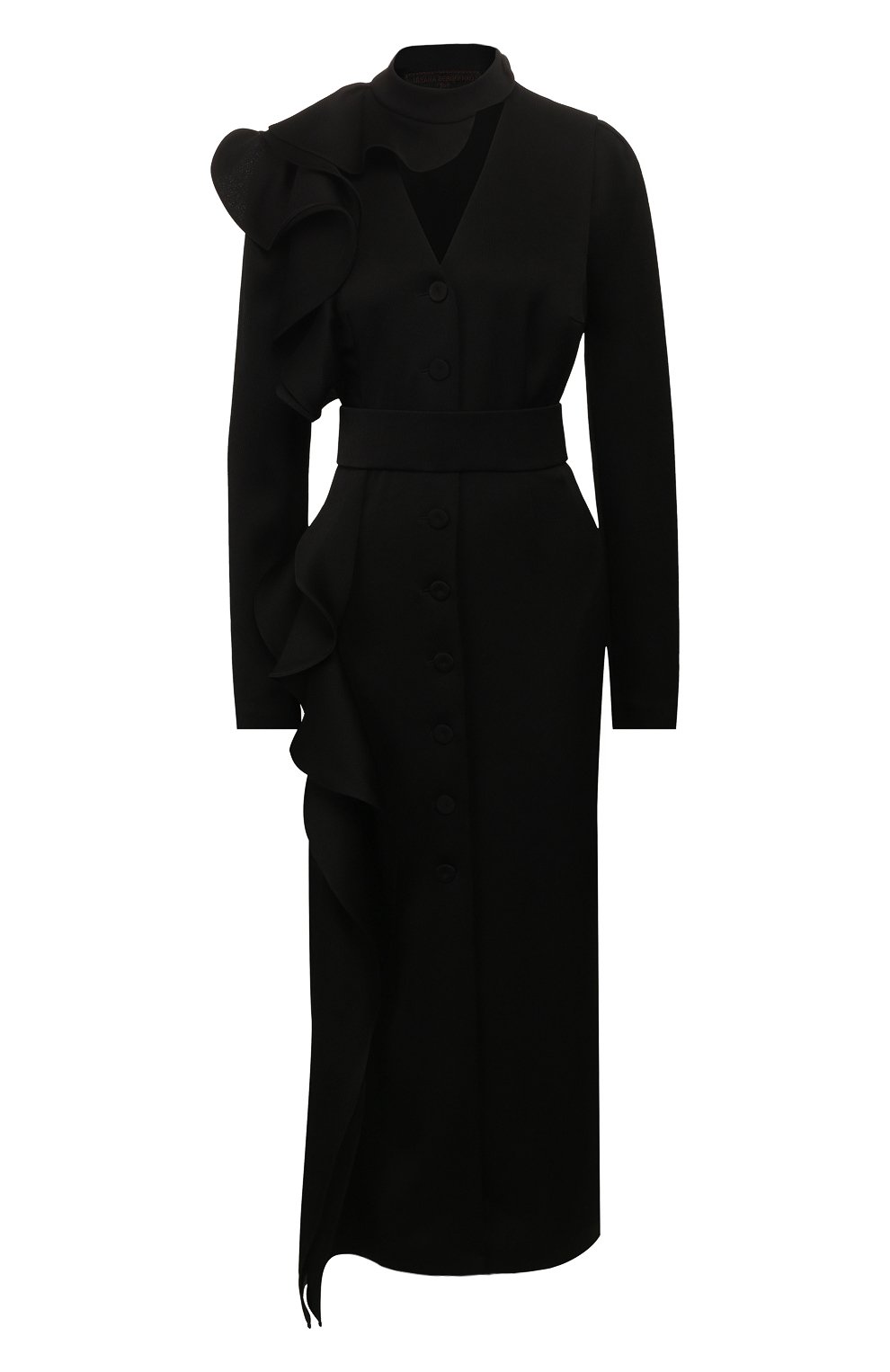 Платье-миди ULYANA SERGEENKO черного цвета по цене 240000 руб., арт. ABM027FW19P (1570т19), фото 1 Платье-миди ULYANA SERGEENKO, арт. ABM027FW19P (1570т19), фото 1