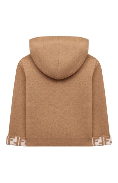 Шерстяное худи FENDI бежевого цвета по цене 82950 руб., арт. BUG083/AG20/12M-24M, фото 2 Шерстяное худи FENDI, арт. BUG083/AG20/12M-24M, фото 2