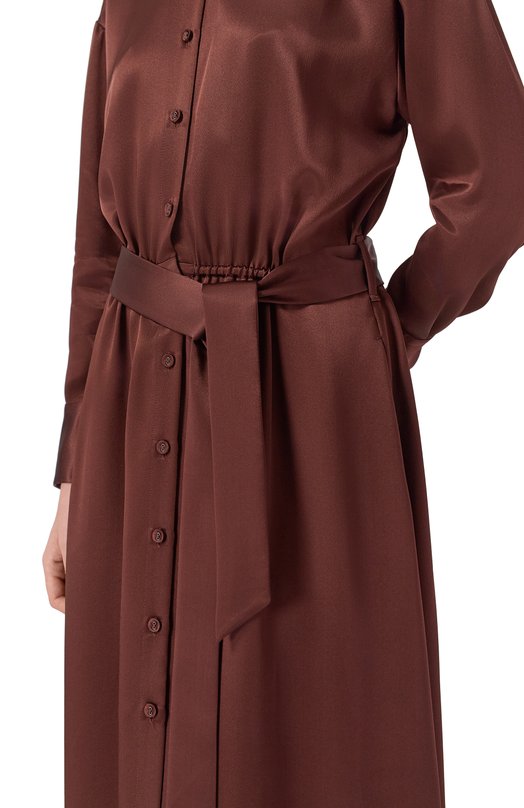 Атласное платье Noble&Brulee NB106/180825/03 Коричневый  NB106/180825/03 Фото 4