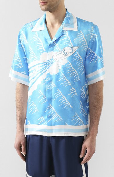 Шелковая рубашка CASABLANCA, арт. MS20-SH-003 SH0RT SLEEVE SHIRT SILLAGE, фото 3