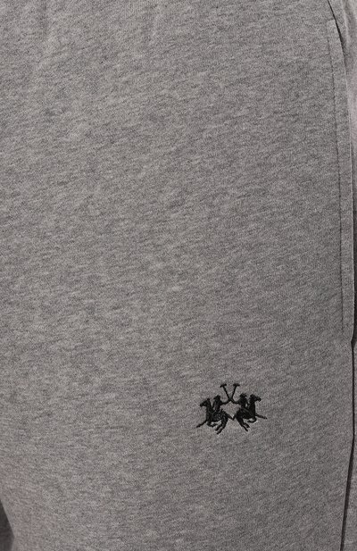 Хлопковые джоггеры LA MARTINA серого цвета по цене 14300 руб., арт. WMT026/FP548, фото 5 Хлопковые джоггеры LA MARTINA, арт. WMT026/FP548, фото 5