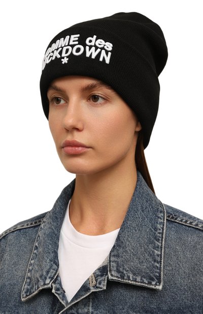 Шапка COMME DES FUCKDOWN черного цвета по цене 6995 руб., арт. CFACX00202, фото 2 Шапка COMME DES FUCKDOWN, арт. CFACX00202, фото 2