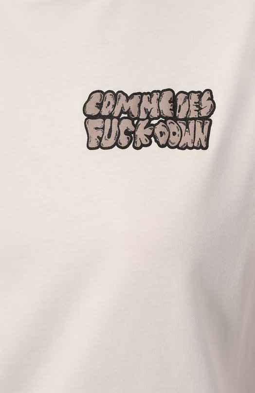 Хлопковая футболка Comme des Fuckdown CFABW01083 Белый  CFABW01083 Фото 5