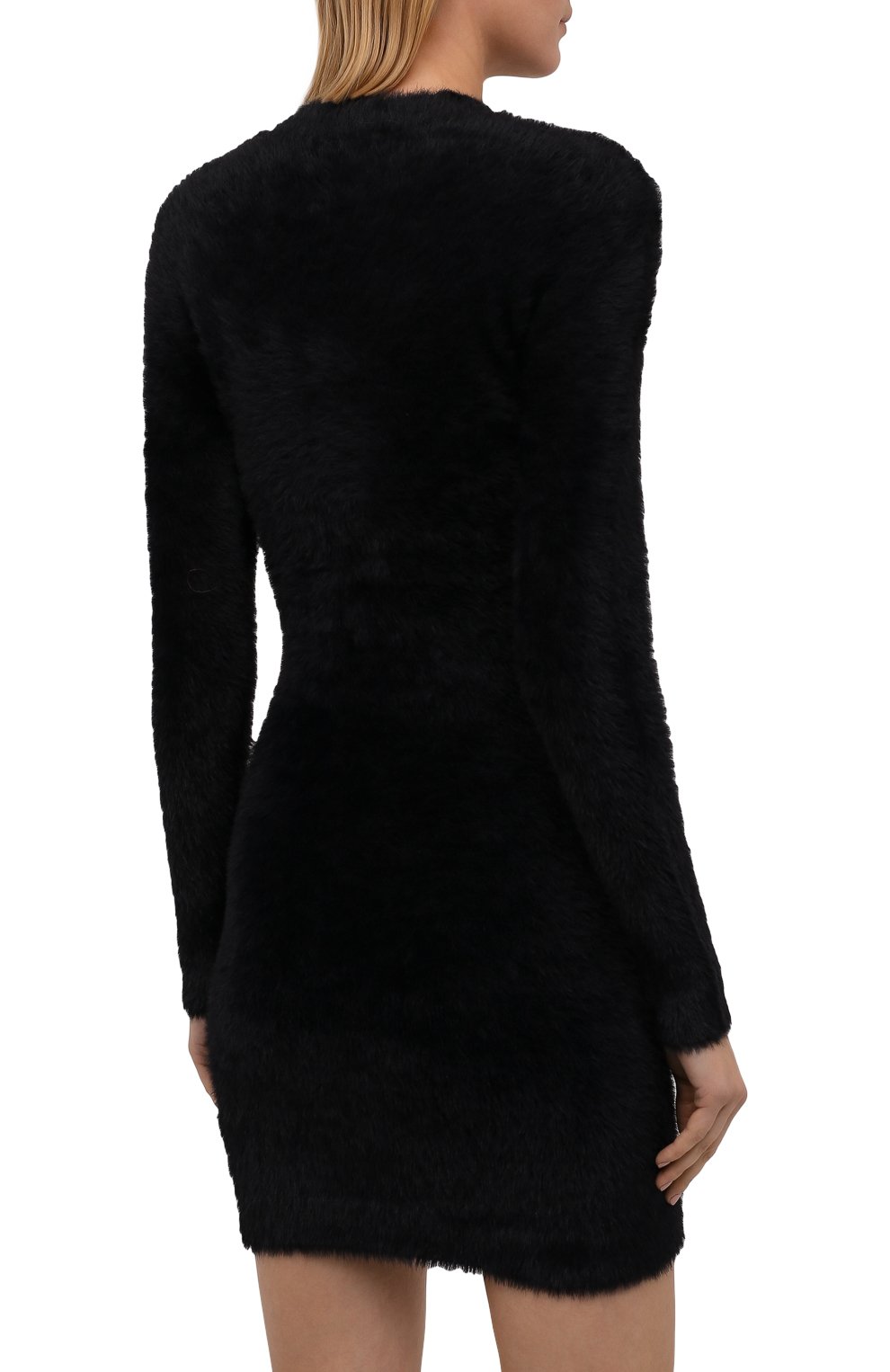Платье VERSACE JEANS COUTURE черного цвета по цене 59950 руб., арт. 71HA0822-71DPM22 FIL.FURRY BLACK/CM07H, фото 4 Платье VERSACE JEANS COUTURE, арт. 71HA0822-71DPM22 FIL.FURRY BLACK/CM07H, фото 4