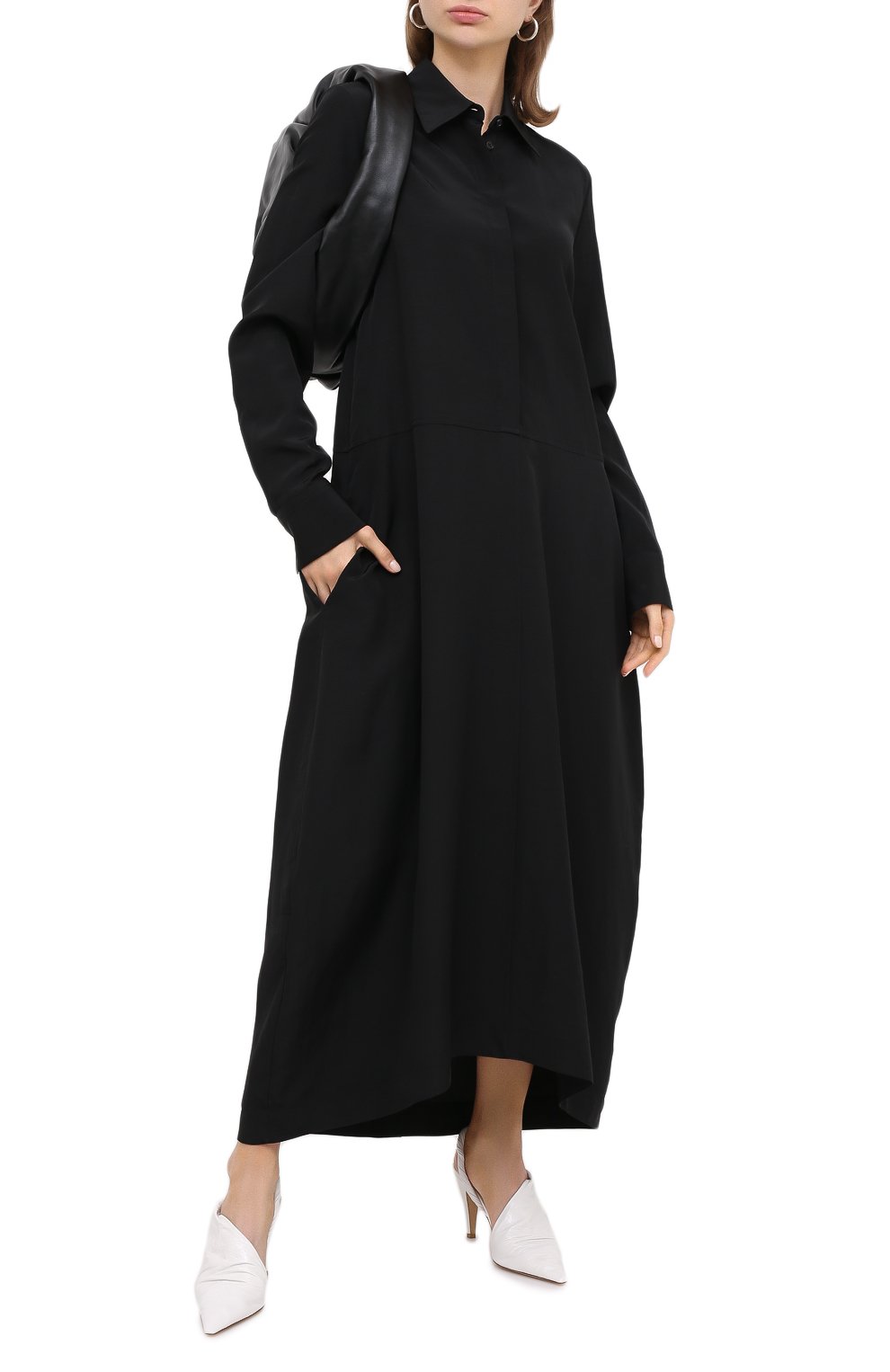 Платье из вискозы и льна JIL SANDER, арт. JSCR503906-WR391000, фото 2