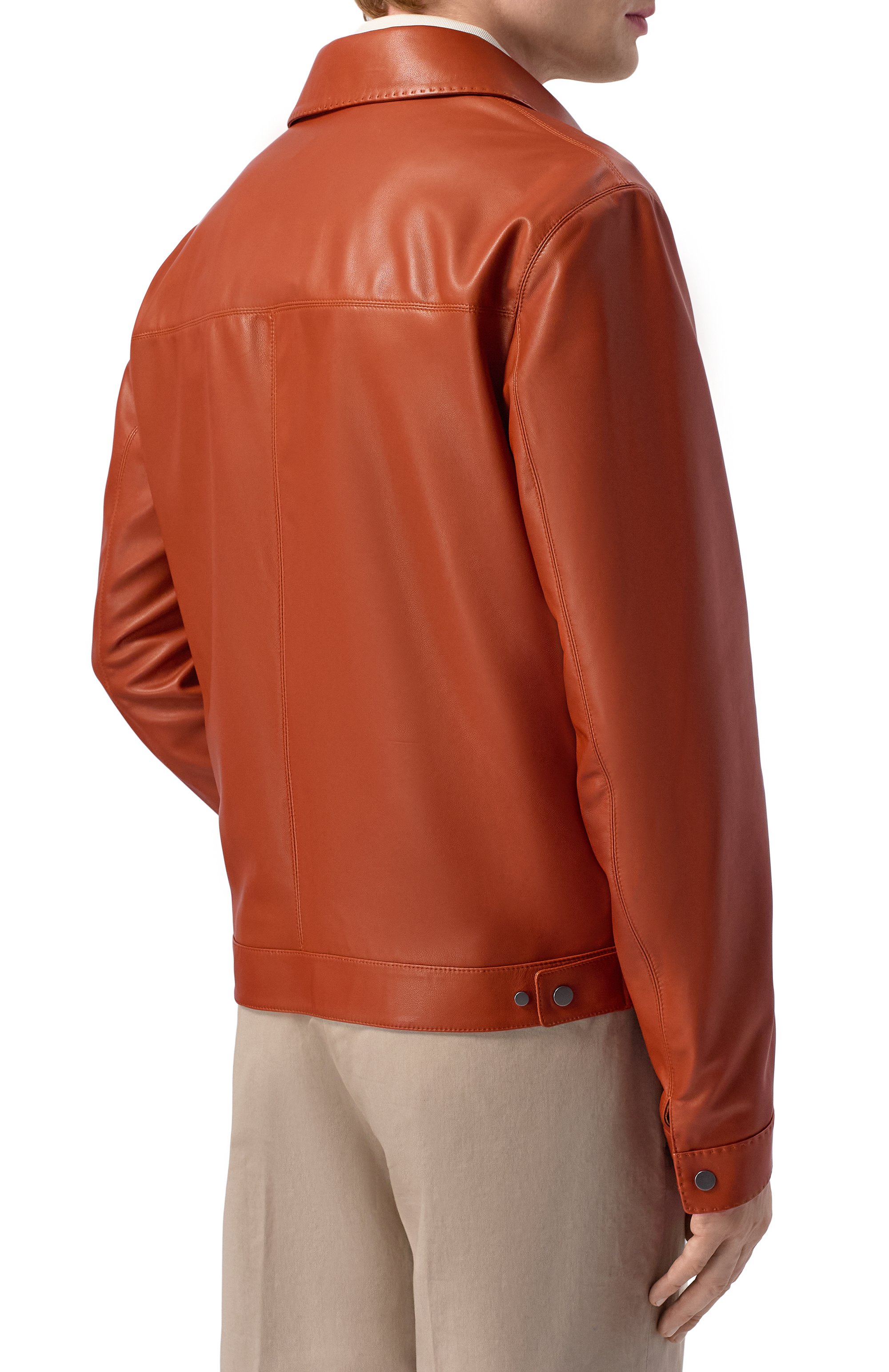 Кожаная куртка MVST, арт. M26.2PM.L021/L011 NAPPA CREAM, фото 4