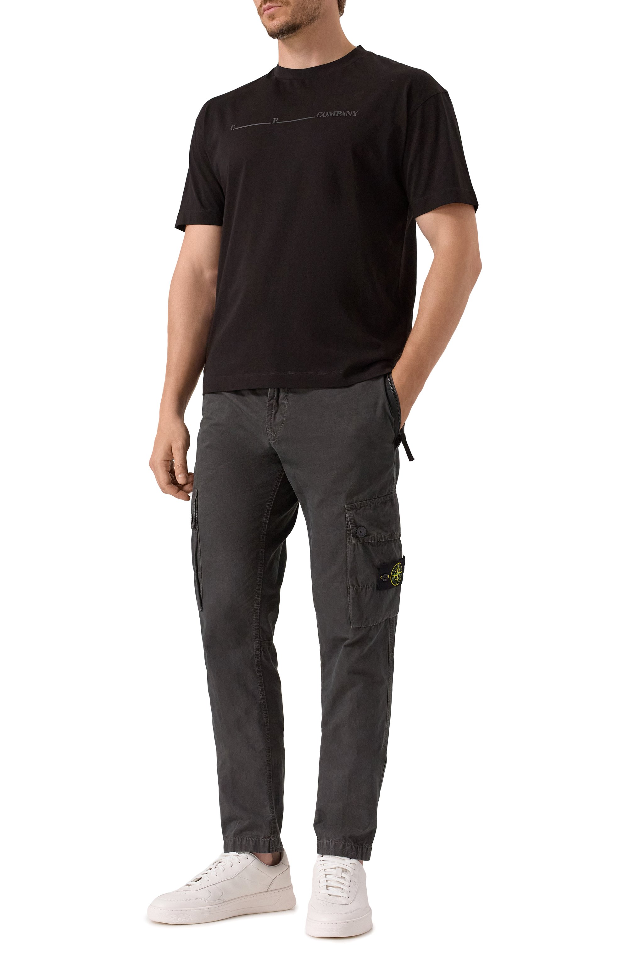 Хлопковая футболка C.P. COMPANY, арт. 19CMTS109A005100W, фото 2