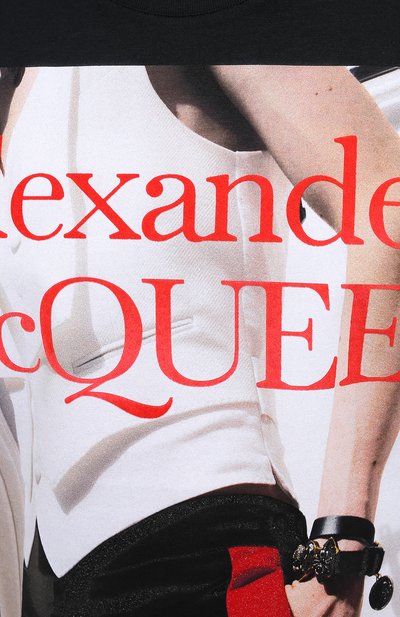 Хлопковая футболка ALEXANDER MCQUEEN, арт. 624182/QPZ73, фото 5