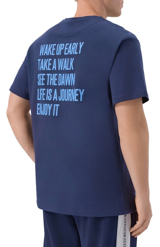 Хлопковая футболка Dirk Bikkembergs BMT1566 Синий  BMT1566 Фото 4