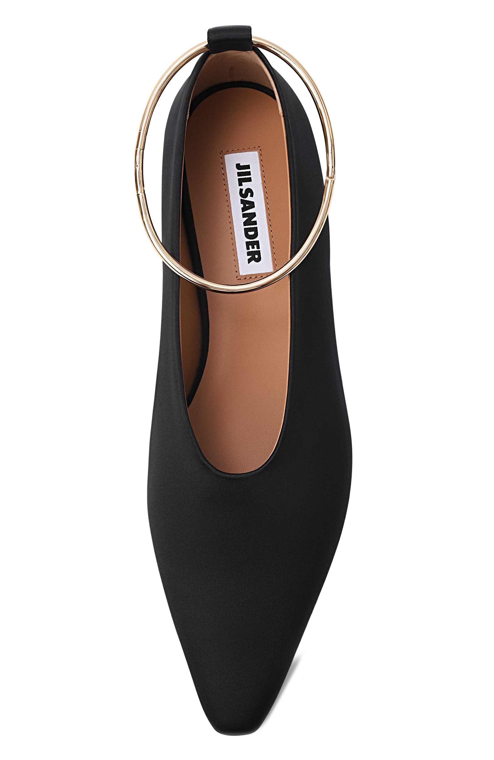 Текстильные балетки ring JIL SANDER черного цвета по цене 112000 руб., арт. J15WZ0039/P7551, фото 6 Текстильные балетки ring JIL SANDER, арт. J15WZ0039/P7551, фото 6