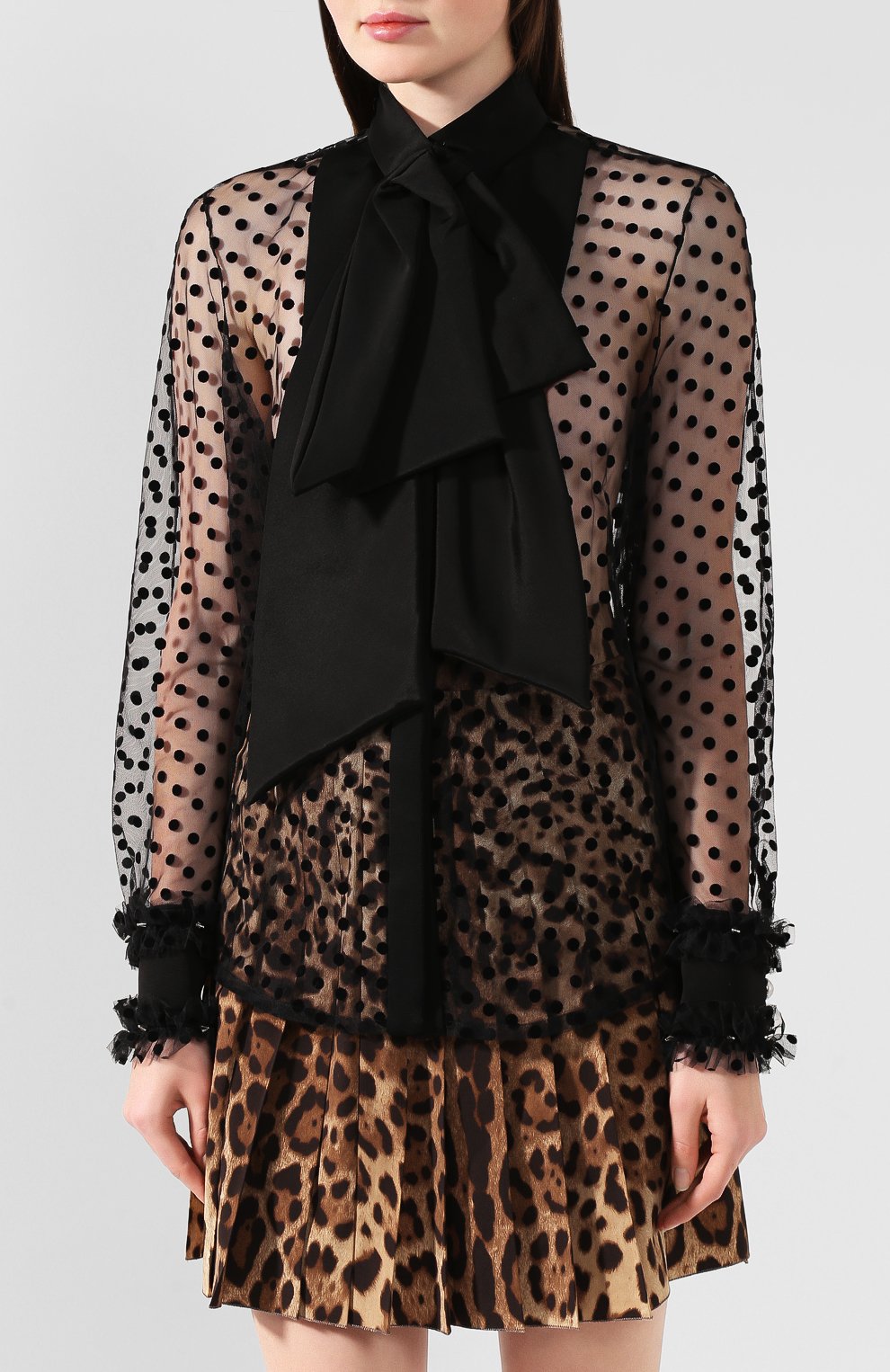 Блузка BALMAIN черного цвета по цене 238500 руб., арт. SF02885/X279, фото 3 Блузка BALMAIN, арт. SF02885/X279, фото 3