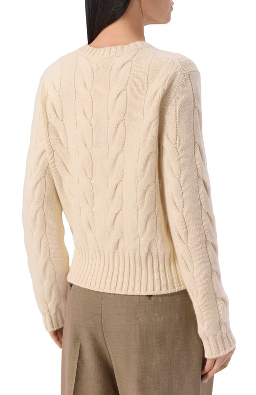 Кашемировый свитер Loro Piana FAN1644 Кремовый  FAN1644 Фото 4