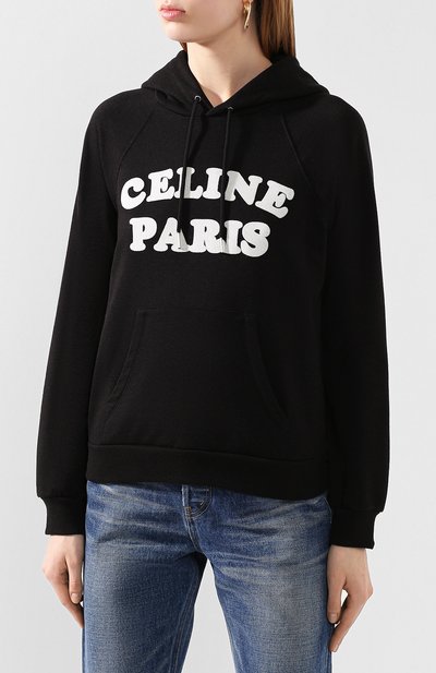 Хлопковое худи CELINE, арт. 2Y147607F, фото 3