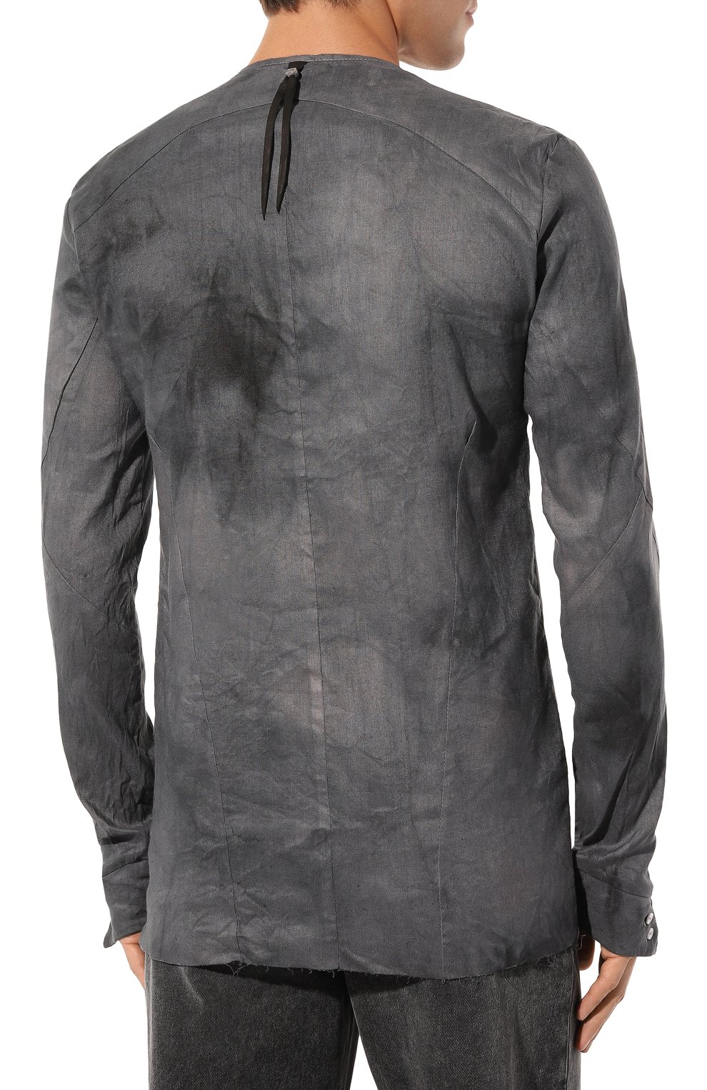 Льняная рубашка 139DEC темно-серого цвета по цене 25850 руб., арт. ST421-GR, фото 4 Льняная рубашка 139DEC, арт. ST421-GR, фото 4