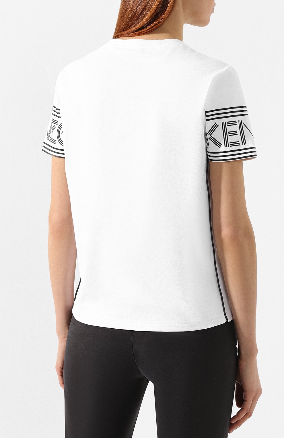 Хлопковая футболка KENZO белого цвета по цене 14550 руб., арт. 2TS783985, фото 4 Хлопковая футболка KENZO, арт. 2TS783985, фото 4