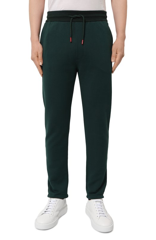 Хлопковые брюки Kiton UMKY010 Зелёный  UMKY010 Фото 3