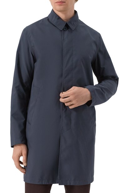 Плащ HERNO темно-синего цвета по цене 99500 руб., арт. IM000355U/12578Z, фото 3 Плащ HERNO, арт. IM000355U/12578Z, фото 3