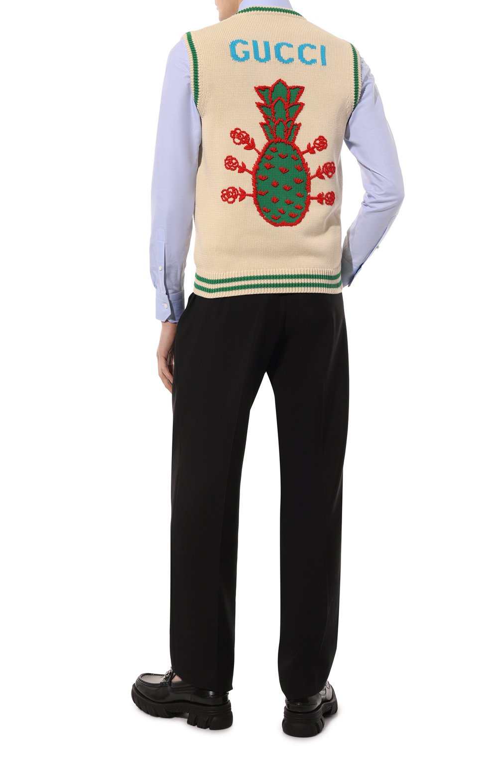 Хлопковый жилет GUCCI кремового цвета по цене 141120 руб., арт. 683099 XKB73, фото 2 Хлопковый жилет GUCCI, арт. 683099 XKB73, фото 2