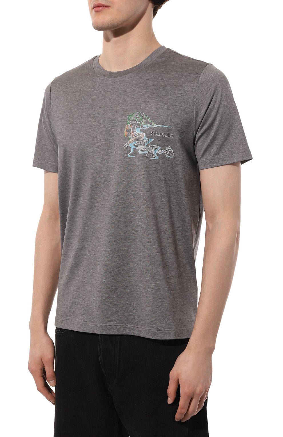 Хлопковая футболка CANALI, арт. T0003/MJ01908, фото 3