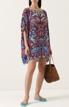 Шелковая туника свободного кроя с принтом LAZUL, арт. GILLA TUNIC/TH0TH, фото 1