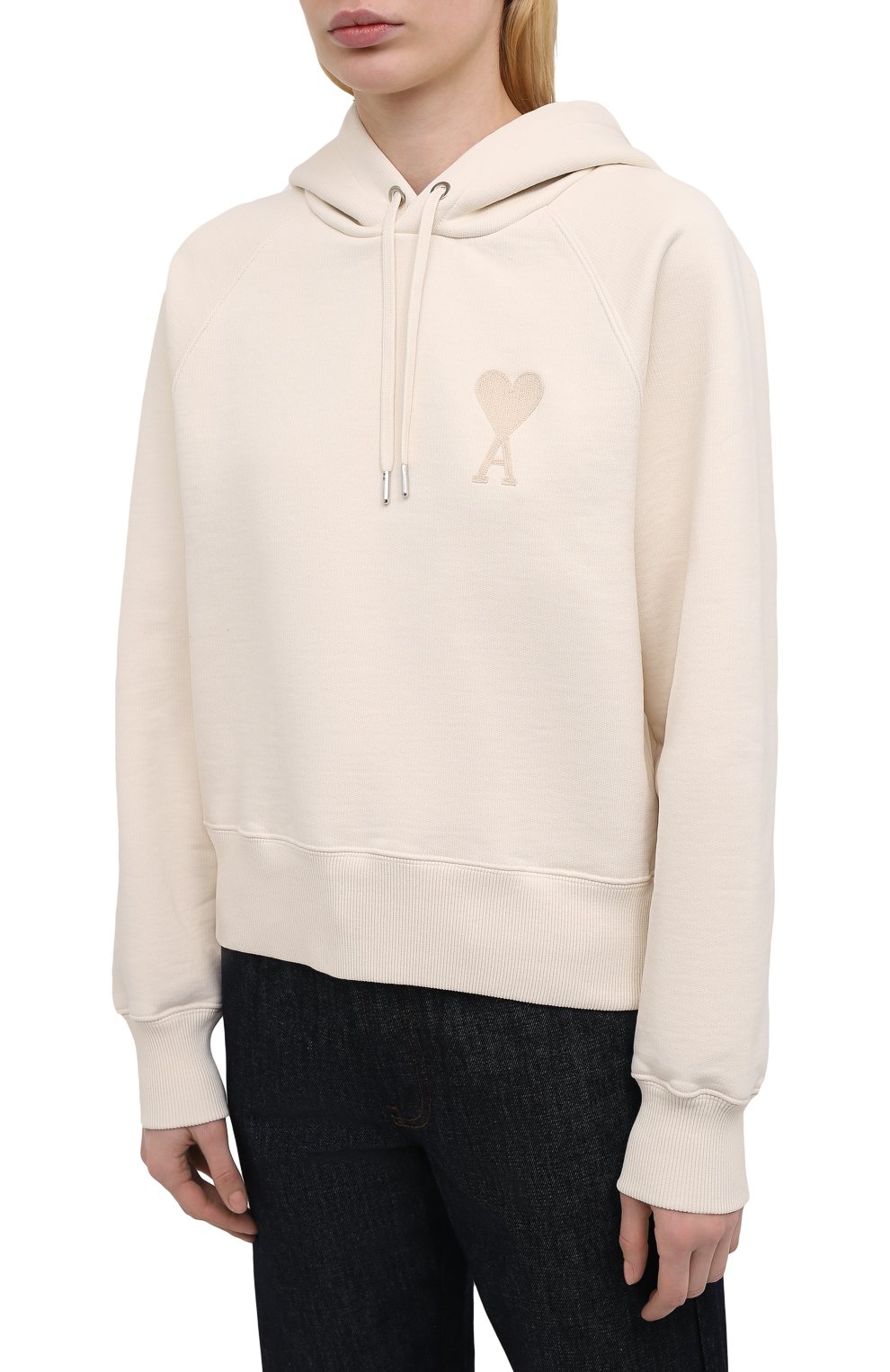 Хлопковое худи AMI, арт. E21FJ058.747, фото 3