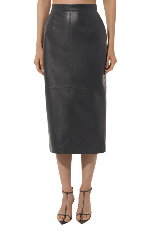 Юбка из экокожи  JM Studio FW242506 Серый  FW242506 Фото 3