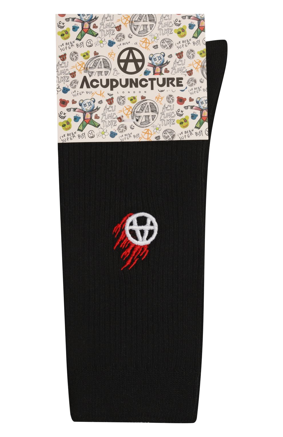 Хлопковые носки ACUPUNCTURE черного цвета по цене 1510 руб., арт. SS22-ITA-026-099, фото 1 Хлопковые носки ACUPUNCTURE, арт. SS22-ITA-026-099, фото 1