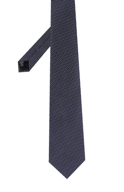 Шелковый галстук ZEGNA темно-синего цвета по цене 18350 руб., арт. Z3E18/1XW, фото 2 Шелковый галстук ZEGNA, арт. Z3E18/1XW, фото 2