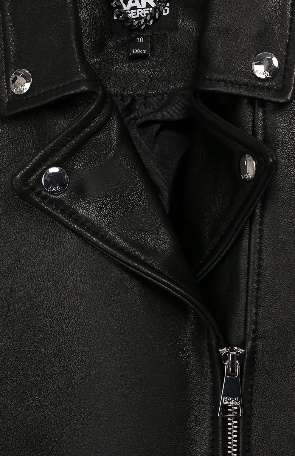 Кожаная куртка с отделкой KARL LAGERFELD KIDS, арт. Z16060/6A-12A, фото 3