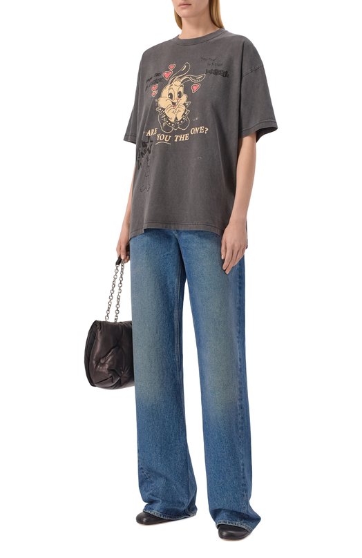 Хлопковая футболка DOMREBEL THE 0NE/T-SHIRT Серый  THE 0NE/T-SHIRT Фото 2