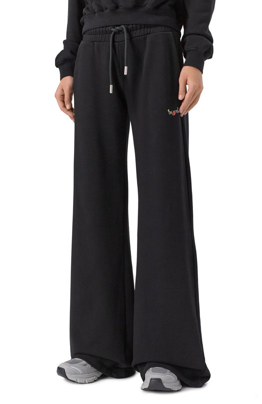 Хлопковые брюки Off-White 0WCH022F25FLE001 Чёрный  0WCH022F25FLE001 Фото 3