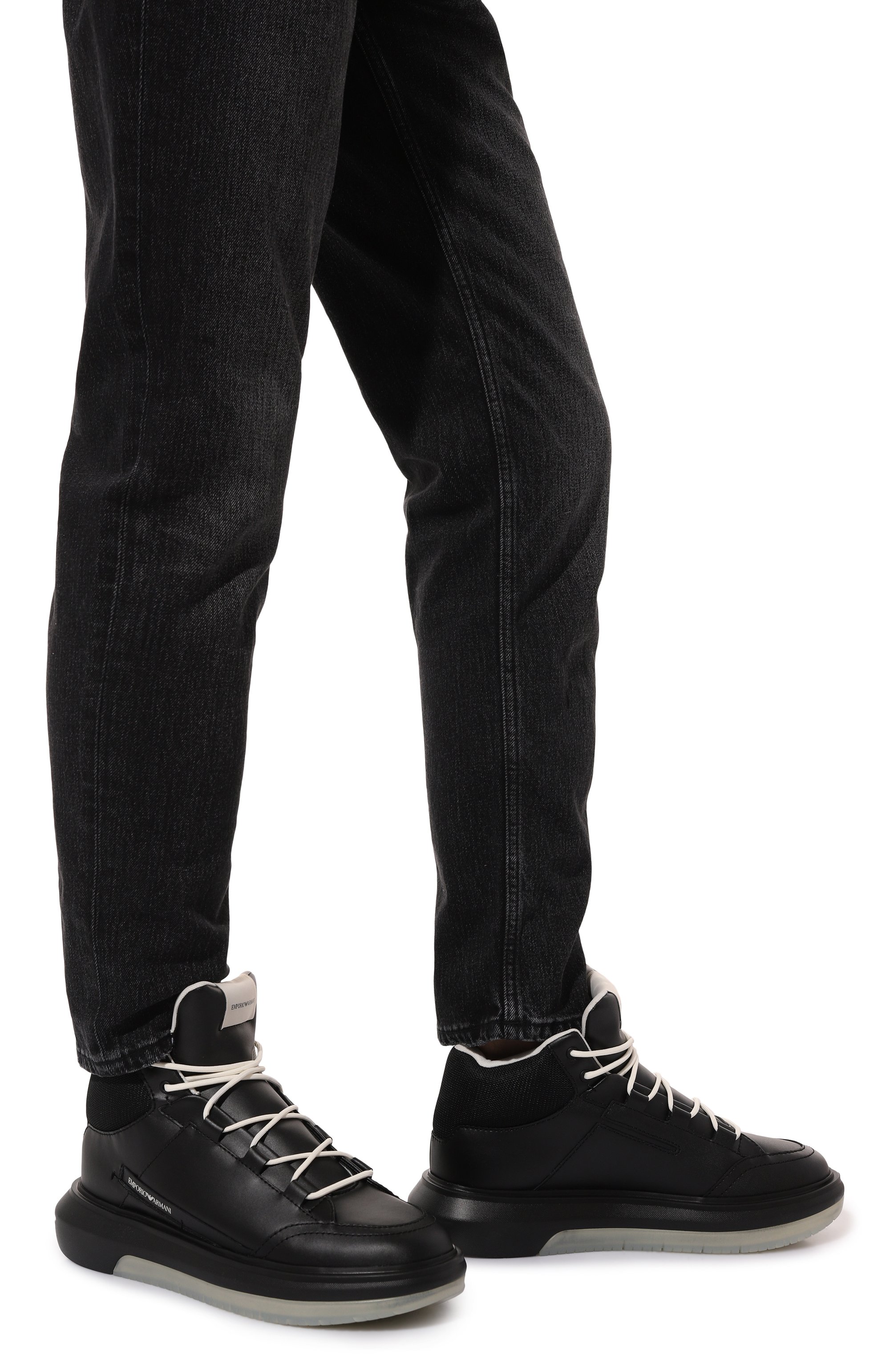 Кожаные кроссовки EMPORIO ARMANI, арт. X4Z135/XR201, фото 3