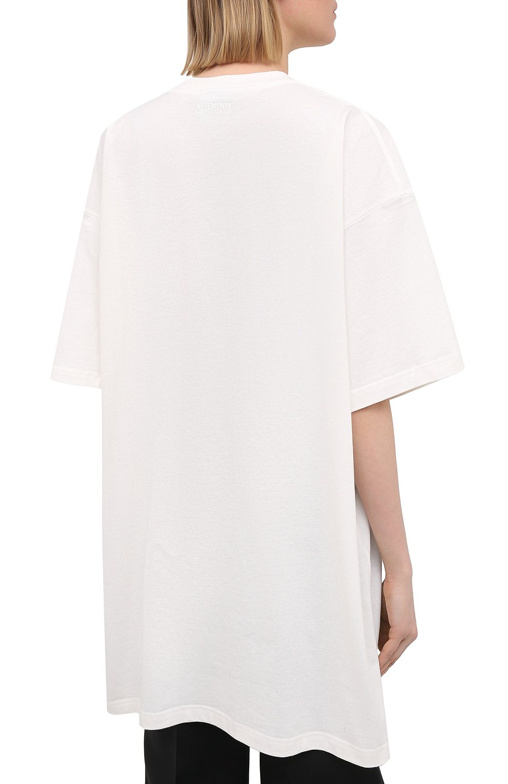 Хлопковая футболка VETEMENTS, арт. UE51TR810W 1611/W, фото 4