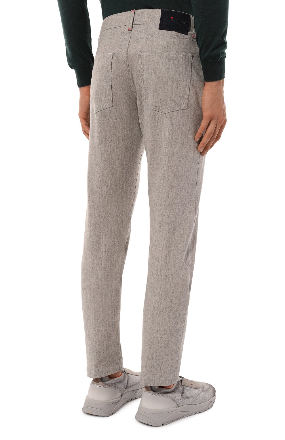 Шерстяные брюки KITON светло-серого цвета по цене 152500 руб., арт. UPNJSK0123E01, фото 4 Шерстяные брюки KITON, арт. UPNJSK0123E01, фото 4