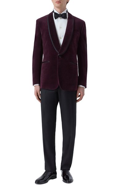 Бархатный смокинг STEFANO RICCI бордового цвета по цене 751000 руб., арт. S2RF4370B2/CTW01T, фото 2 Бархатный смокинг STEFANO RICCI, арт. S2RF4370B2/CTW01T, фото 2