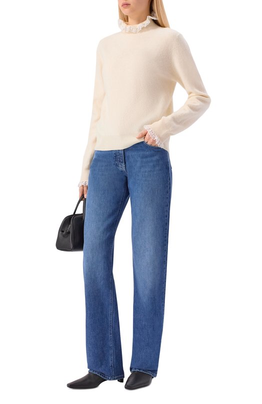 Шерстяной свитер OLOLOL OLKN033/101/BASE Кремовый  OLKN033/101/BASE Фото 2