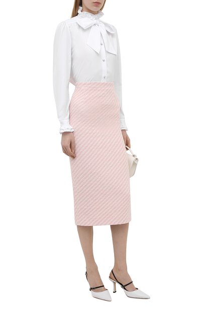 Хлопковая блузка ALESSANDRA RICH белого цвета по цене 94450 руб., арт. FAB2525-F3198, фото 2 Хлопковая блузка ALESSANDRA RICH, арт. FAB2525-F3198, фото 2