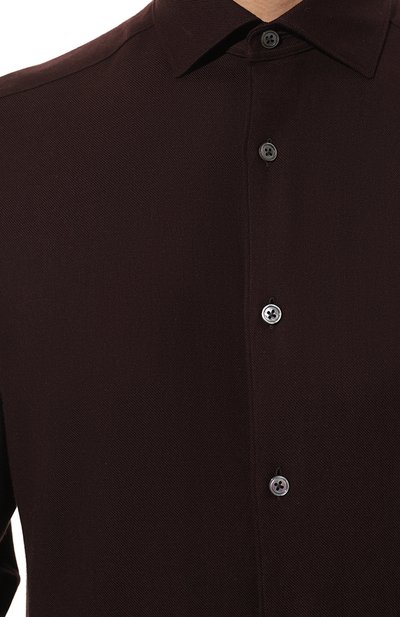 Сорочка из хлопка и кашемира ZEGNA, арт. UCX44A6/SRF5, фото 5