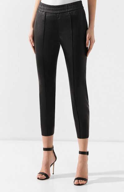 Кожаные легинсы SPRWMN черного цвета по цене 142500 руб., арт. J0G-006-L/SLIM J0GGER WITH P0CKETS, фото 3 Кожаные легинсы SPRWMN, арт. J0G-006-L/SLIM J0GGER WITH P0CKETS, фото 3