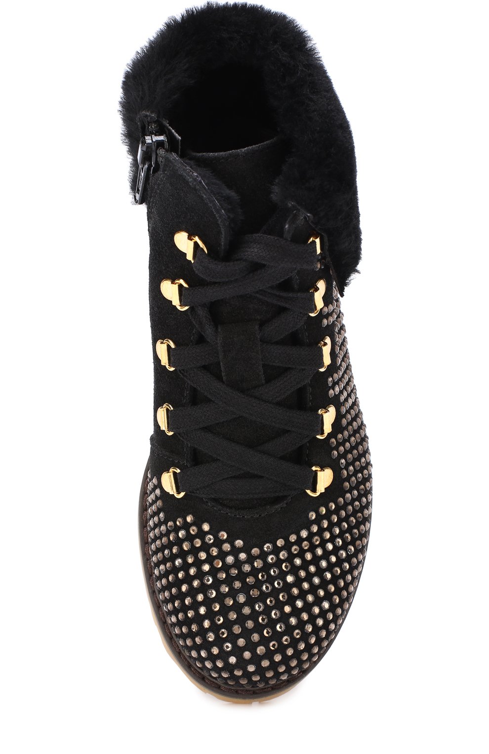 Ботинки со стразами и отделкой MONNALISA, арт. 8C0006M, фото 4