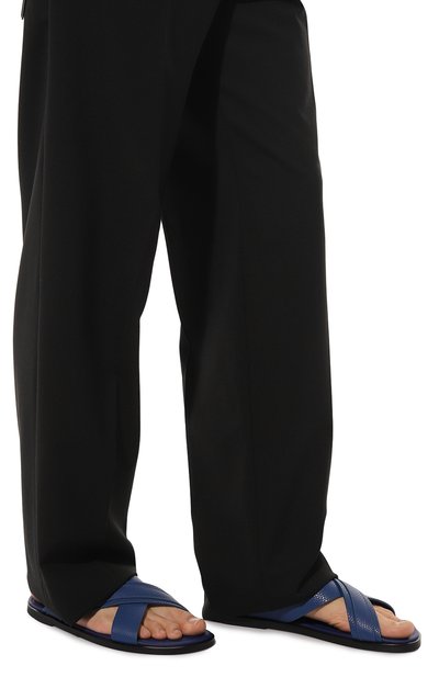 Кожаные шлепанцы GIORGIO ARMANI, арт. X2P045/XM838, фото 3