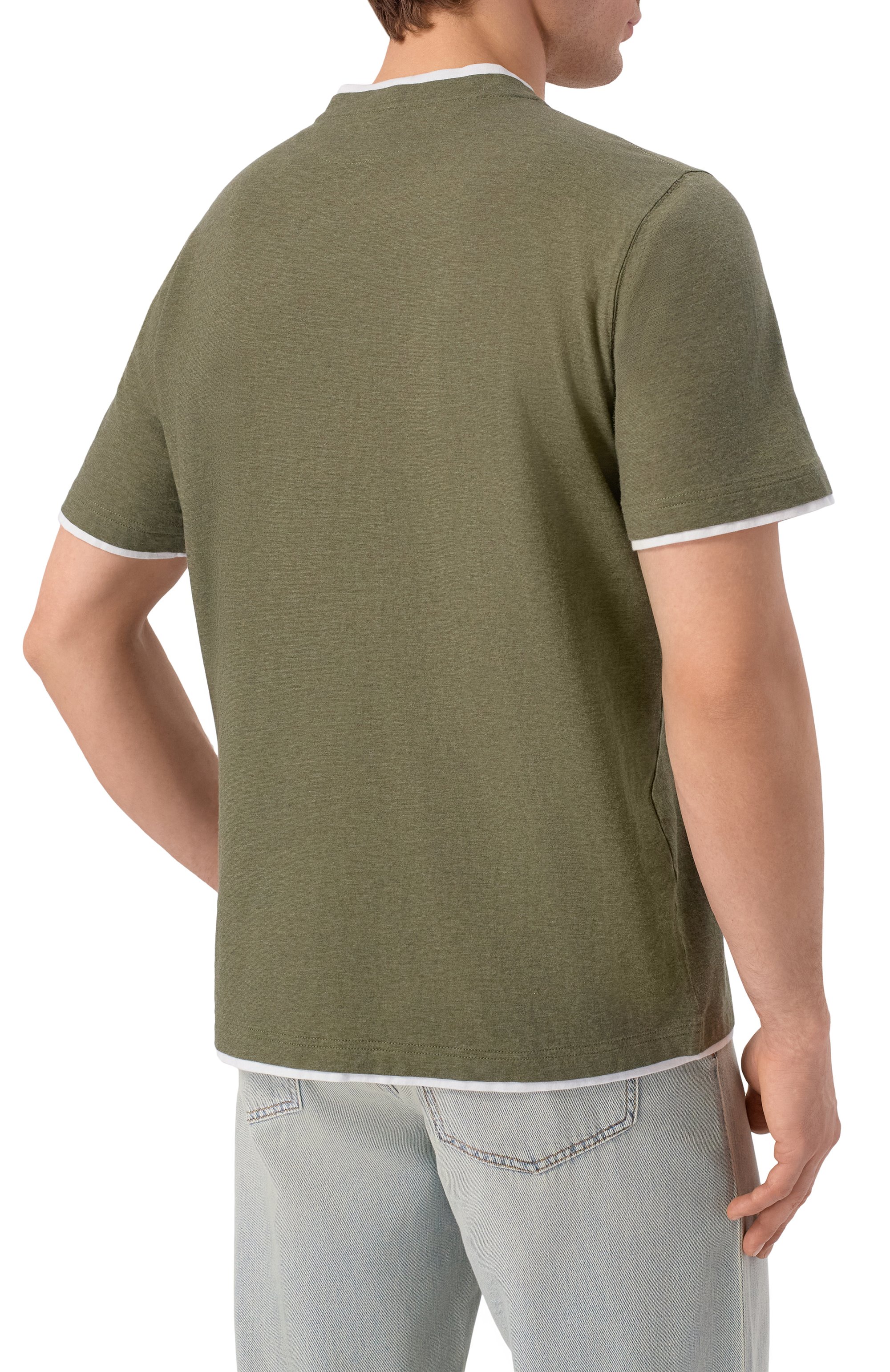 Хлопковая футболка FEDELI, арт. TU000200/JERSEY MELANGE, фото 4