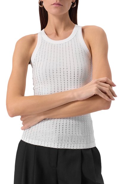 Топ с отделкой стразами THE ATTICO, арт. 250WCN00004/JJJ051TR, фото 3