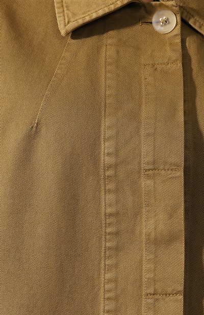 Хлопковое пальто DRIES VAN NOTEN хаки цвета по цене 57600 руб., арт. 191-10227-7292, фото 5 Хлопковое пальто DRIES VAN NOTEN, арт. 191-10227-7292, фото 5