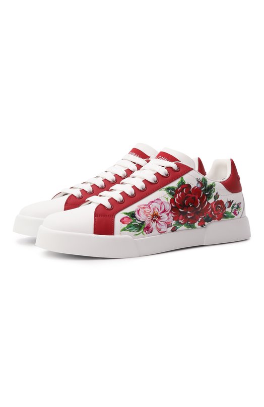 Кожаные кеды Portofino Dolce & Gabbana CK2330/AD773 Белый  CK2330/AD773