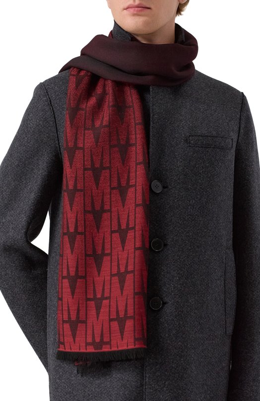 Шарф из вискозы и шерсти Moschino 50231/M5854 Бордовый  50231/M5854 Фото 2