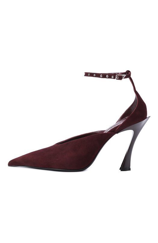 Замшевые туфли Mugler MUWSS25SC178_TS074 Бордовый  MUWSS25SC178_TS074 Фото 4