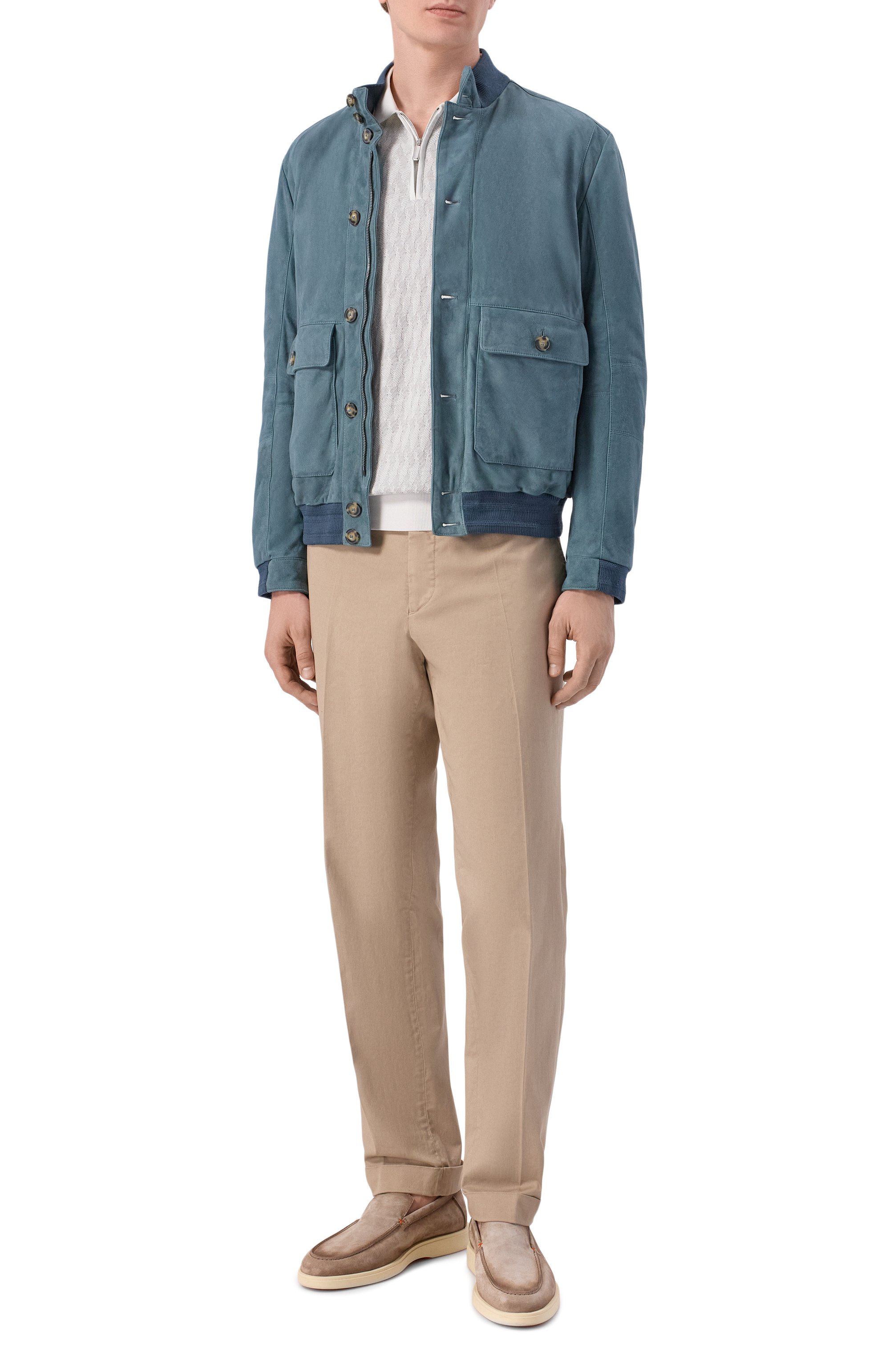 Поло из хлопка и шелка ANDREA CAMPAGNA, арт. SU26C0S310-01/C0S264, фото 2